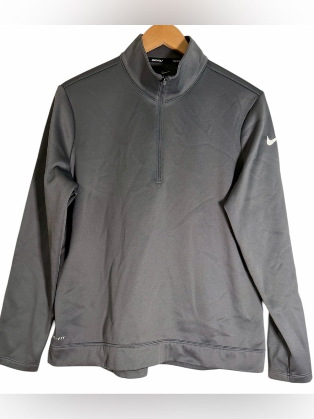 Nike Thermal Half‎ Zip Golf Sweatshirt Pullover Gray Dri Fit Women’s Large
